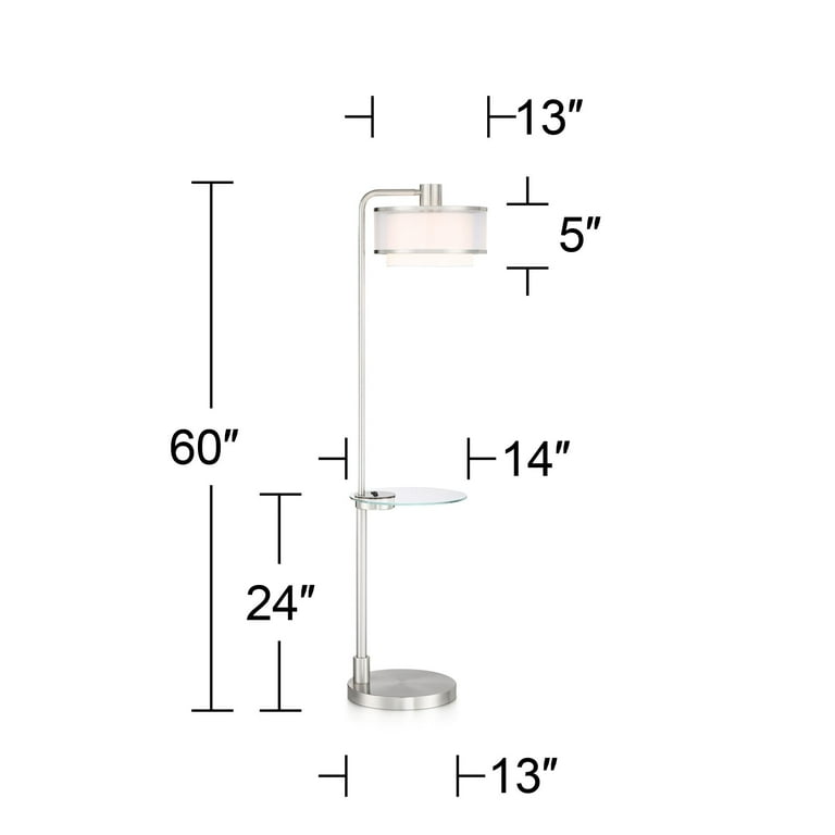 Vogue floor lamp with on sale tray table and usb port