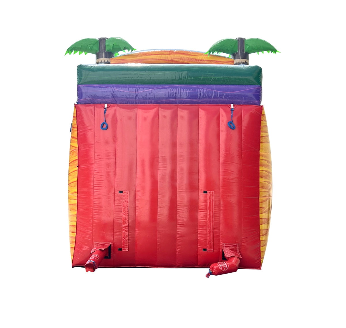 TentandTable Commercial Inflatable Water Slide, Yellow Tropical Marble Dual Lane with Blower, 18 ft