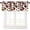 Cowhide-3, variant on Rustic Barn Door Window Valance, Vintage Farmhouse Garage Gate Barnwood Brown Old Cross Wooden Door Printed Short Curtains for Kitchen Living Room, 54x18in