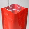 thumbnail image 2 of Double-Sided Matte/Glossy Color with Clear Round Window Stand-Up Pouch (4.7" x 7.1", Glossy Red | 200 Bags), 2 of 2
