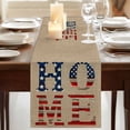 thumbnail image 3 of Table Runners 70 Inches Long Dress Scarves, Beige Vintage Farmhouse Coffee/Dining/Kitchen Table Decor, Holiday Table Runner, American Flag Farmhouse Retro Art Rustic 13x70 Inch, 3 of 9