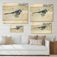 thumbnail image 4 of Designart 'Ancient Blue Jay Bird' Traditional Print on Natural Pine Wood, 4 of 5