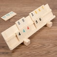 thumbnail image 1 of Juego de Rummy clásico de madera del mismo tamaño juego de azulejos de Rummy juego de cubo Rummy, 1 of 9