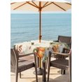 thumbnail image 2 of Outdoor Tablecloth with Umbrella Hole and Zipper, Green Orange Fall Square Table Cloth 60x60 Inch Waterproof Tablecloth, Pumpkins Botanical Thanksgiving Retro Picnic Table Cover for Patio Camping, 2 of 7