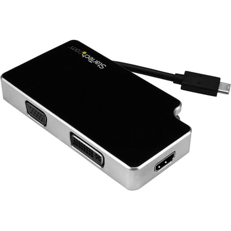UPC: 0065030864442 | StarTech.com CDPVGDVHDB USB C Multiport Adapter – UHD 4K – USB C to VGA / DVI / HDMI – USB C Adapter – USB-C VGA Multiport Adapter
