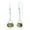 Oval - Green, variant on Sterling Silver Natural Amber Earrings - Natural Gemstone Jewelry - Genuine Oval Green Amber Earrings for Women - Pear-Shaped Dangling Earrings