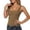 Khaki, variant on Gunia Ribbed Tank Tops Women Classic Solid Camisole Layering Piece Casual Daily Wear Soft Stretchy Comfort Fit Womens Camisole Tank Tops Grey