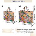 thumbnail image 2 of FORMRS Womens Corduroy Tote Bag Crossbody Shoulder Handbag with Pocket, Purple Cityscape Painting, 2 of 7