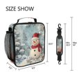 thumbnail image 5 of Square Lunch Bag 10.5*3.5*9.5 Inches Cooler Bag Lunch Bag Insulation Portable Durable Fashion Christmas Snow Man, 5 of 6