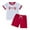 Blue, variant on Toddler Boy Clothes Kids Spring Summer Embroidery Printed Sleeveless Casual 12 18 24 Month 3T 4T 5T New Born for Twins Outfits T-shirt with Elastic Waist Shorts Outfit 2 Piece