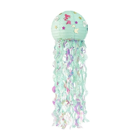 

Mermaid Party Jellyfish Lamp Mermaid Under The Sea Party Hanging for Outdoor Light Green