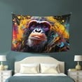 thumbnail image 3 of LNWH Dark Ink Painting Monkey Animals Tapestry, Wall Tapestry Decor Home Decor Bedroom Living Room Dorm Tapestries Room Wall Hanging, 60"x40", 3 of 8