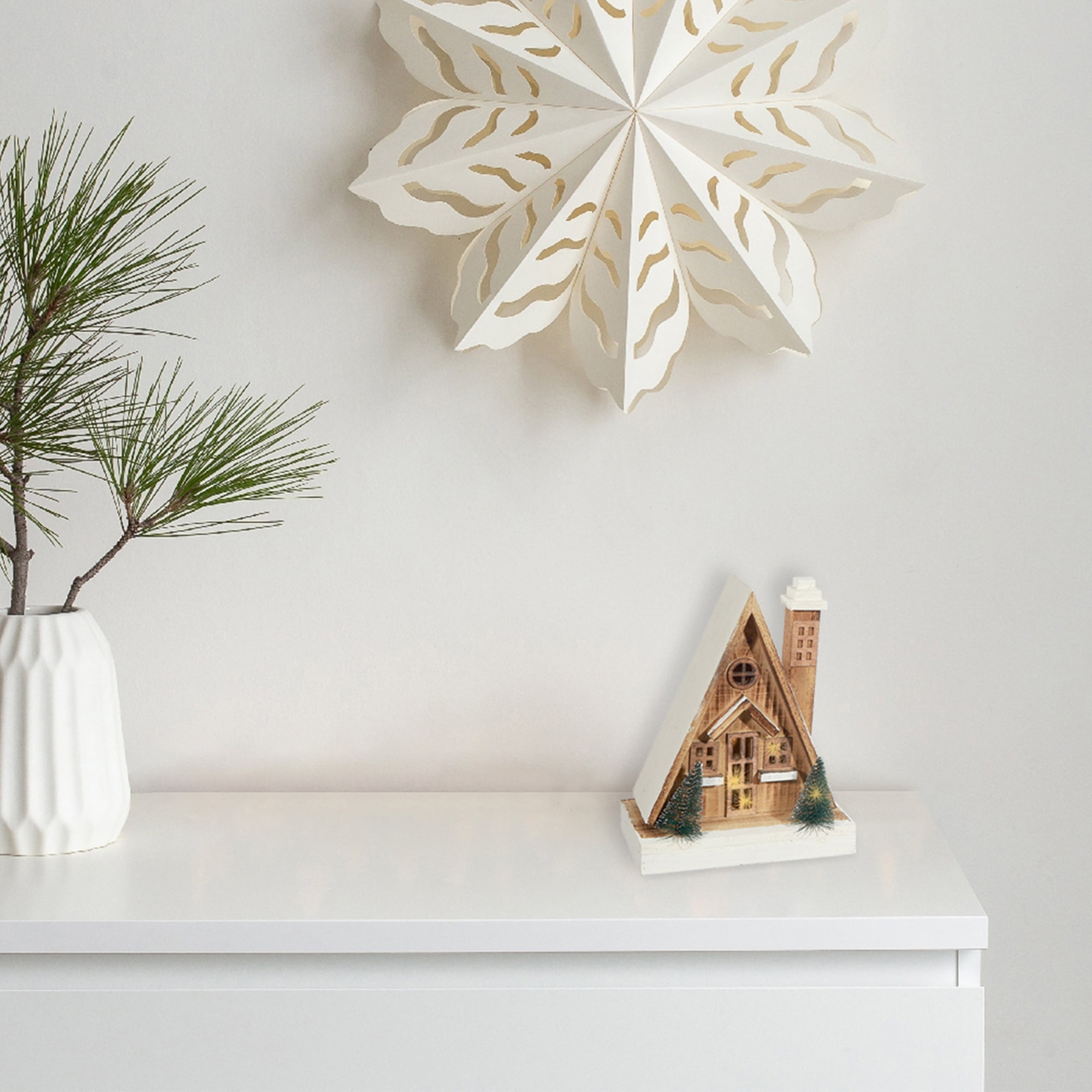 Cabane En Bois Naturel À Led