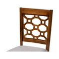 thumbnail image 3 of Baxton Studio Peter Modern and Contemporary Grey Fabric Upholstered and Walnut Brown Finished Wood 4-Piece Dining Chair, 3 of 6