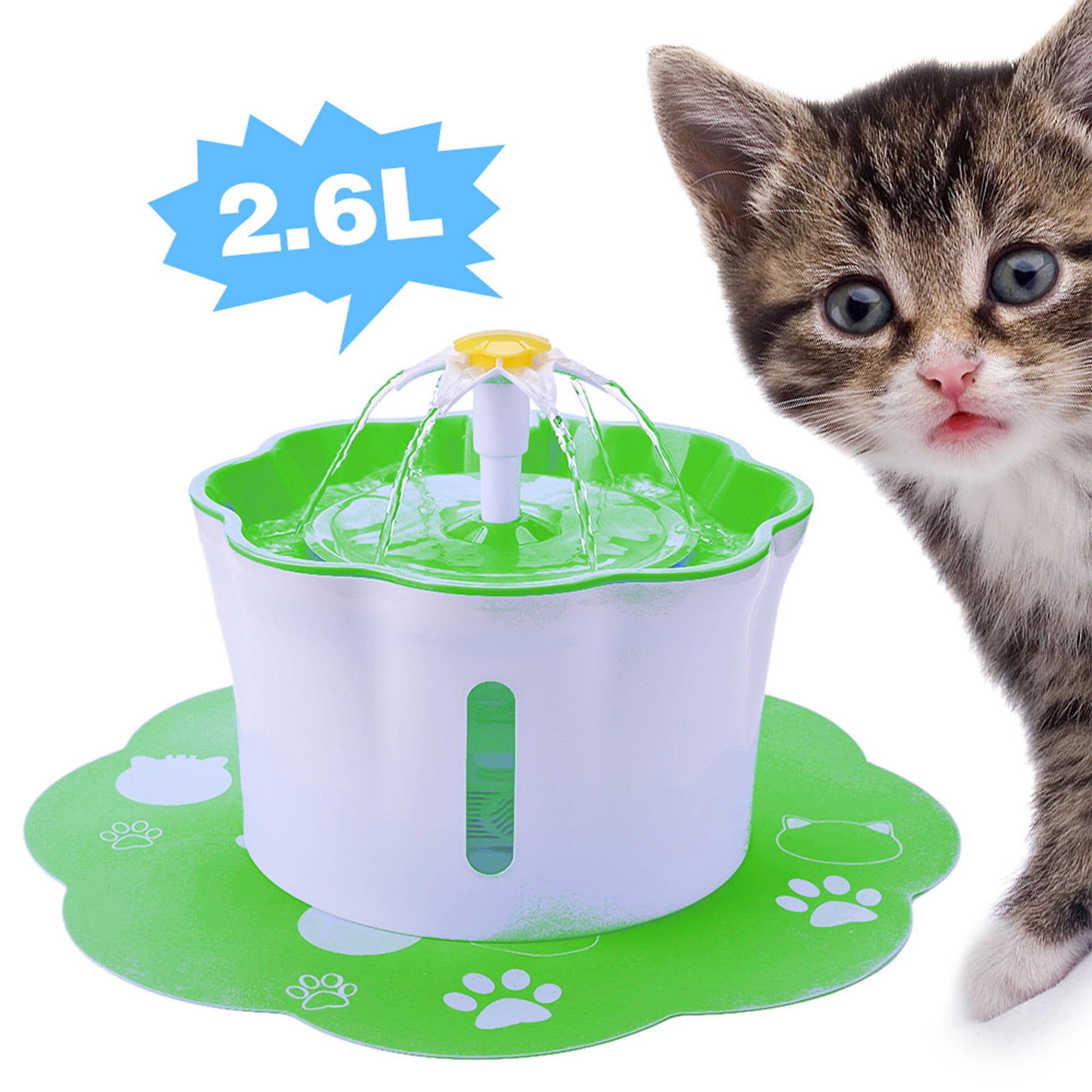 Automatic Electric Pet Water Fountain Dog Cat Drinking Bowl 1.6L Feeder Filter 
