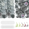 thumbnail image 1 of Button Maker Supplies Onemorello 200 juegos de 58 mm con papel en blanco, 1 of 8