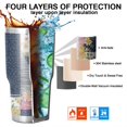 thumbnail image 7 of 30oz Pioneer Flower Tumblers Stainless Steel Tumbler with Lid and Straw,Vacuum Insulated Double Wall Travel Tumbler Cups Mug with Cleaning Brush for Coffee,Tea, 7 of 7