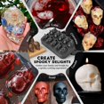 thumbnail image 4 of Bandeja para hacer cubos de hielo LUSHYUM Skull 3D sin BPA, paquete de 2, 4 of 6