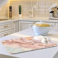 thumbnail image 6 of FREEAMG Gold Pink Marble Texture Dish Drying Mat for Kitchen Counter,Super Quick Absorbent Composite Sponge Dish Drying Pad,Heat Resistant Non-Slip Rack Tableware Mat, 18x24 Inch, 6 of 7