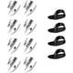 thumbnail image 1 of Púa de dedo ajustable, púa de guitarra que incluye 8 púas de púas de acero inoxidable plateadas + 4 piezas de pulgar de guitarra de plástico para varios instrumentos de cuerda Banjo Arpa Bajo Rojo Verde, 1 of 5