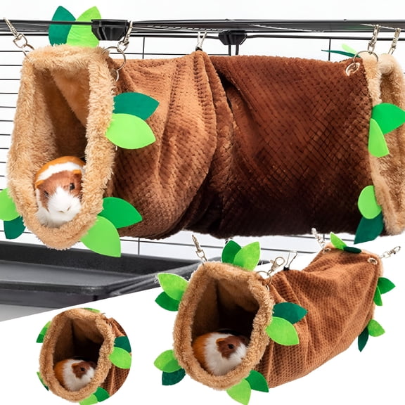 BESTSKY Hamster Tunnels Tubes Hammock Bed, Warm Swing Pet Hammock Guinea Pig Hideout Tunnel Tubes Toys for Rats Squirrel Ferrets Small Animal
