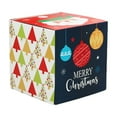 thumbnail image 1 of Christmas Gift Box 25 cm Multicolor Paper Decorative Display Box with Santa Claus Reindeer Snowman Tree Designs for Window Displays and Holiday Scene Decoration, 1 of 6