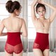 thumbnail image 5 of Lojalitet Pantalones súper de control de cadera para mujer, ropa interior moldeadora de cintura alta para levantamiento de glúteos, calzoncillos cortos ajustados sin costuras - Rojo, 5 of 5
