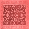 thumbnail image 1 of Ahgly Company Indoor Square Oriental Red Industrial Area Rugs, 4' Square, 1 of 4