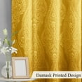 thumbnail image 4 of DWCN Ombre Blackout Curtains–Damask Patterned Thermal Insulated Noise Reducing Grommet Curtains for Bedroom Living Room, 66 x 90 Inches, Set of 2 Panels with Tiebacks, Yellow, 4 of 7