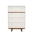 thumbnail image 2 of Alpine Furniture Dakota 4 Drawer Wood Chest in White, 2 of 3