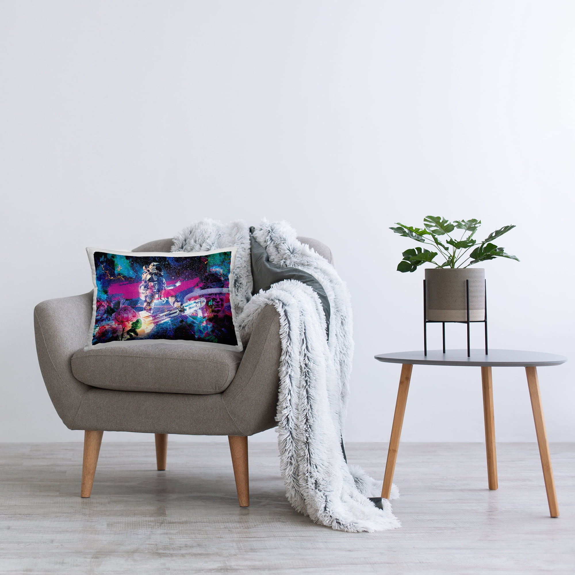 Stupell Industries Abstract Space Nebula Decorative Printed Throw Pillow Design By Neo Mechanica, 14 x 20