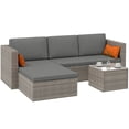 thumbnail image 1 of Outsunny Ensemble de Canapé et Table Basse de Patio 3 Pcs - Gris, 1 of 9