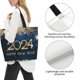 thumbnail image 3 of Balery Happy New Year 2024 (3) Bolsa Tote Estilo Estético con Cremalleras, Bolsa de Hombro, Bolsa de Compras Grande y Plegable, 3 of 8