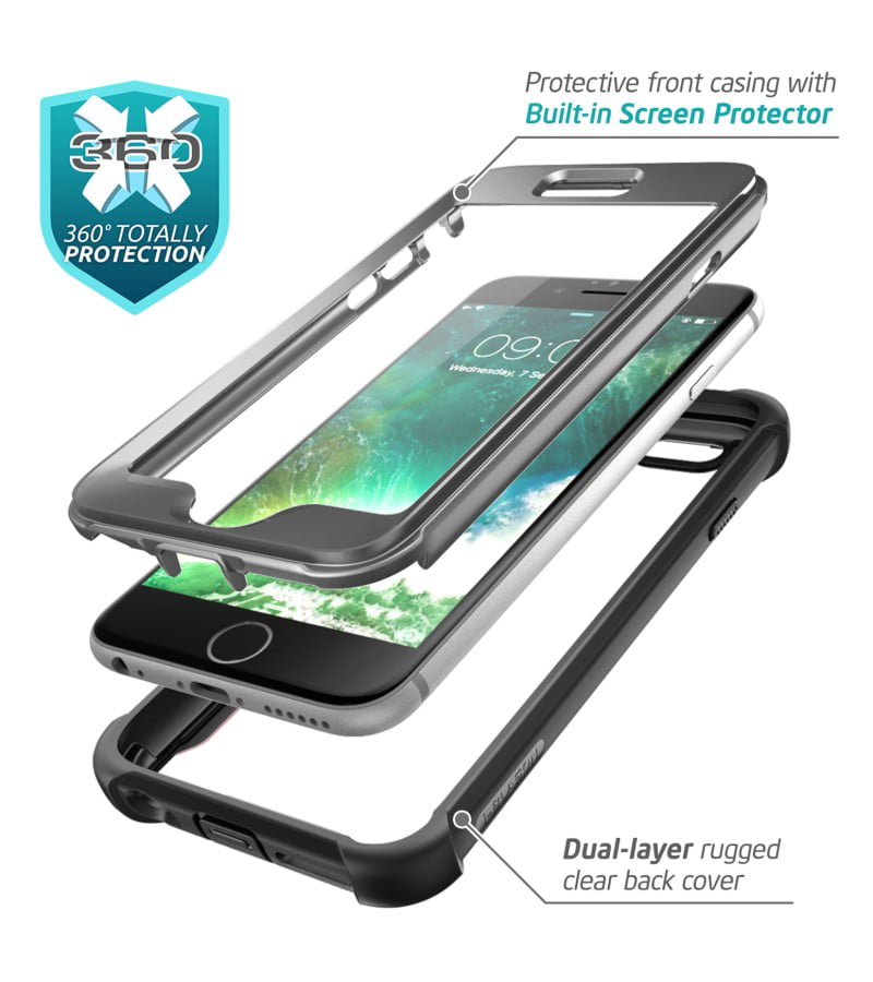 iPhone 6S Plus Case, iPhone 6 Plus Case, i-Blason [Ares] Full-body Rugged Clear Bumper Case with Built-in Screen for Apple iPhone 6 Plus / Plus 5.5 - Walmart.com