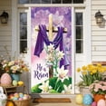thumbnail image 4 of Djunllk Easter Door Cover - Cute Bunny & Easter Eggs Door Covers Happy Easter Door Decorations Indoor Outdoor Spring Party Wall Backdrop for Room Door Garden, 70.8 x 35.4 inch, 4 of 6