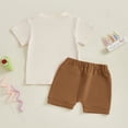 thumbnail image 5 of XAOFW Toddler Boys Girls Outfits Short Sleeve Cartoon Graphic Tees Shorts Kids Summer Cute Clothing Sets, 5 of 7