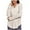Beige, variant on Kaemgyyd Workout Shirts for Women Loose Long Sleeve Running Yoga Tops Casual V Neck Hooded Side Split Athletic Tee