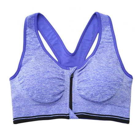 

GOODLY Sports Bras Zipper Gym Fitness Women s Push up Shockproof Breathable