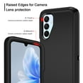 thumbnail image 3 of I-HONVA For Samsung Galaxy A15 Case,3-Layer Military Grade Drop Protection Anti-Slip Bumper Rugged Shockproof Dustproof Protection 6.5 inch Phone Case,Full Black, 3 of 7