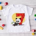 thumbnail image 2 of WEIYLL T-Shirts Garçons Été Manches Courtes Col Rond Panda Imprimé Dessin Animé Mignon Orange Hauts pour Tout-Petits 2-3 Ans, 2 of 4