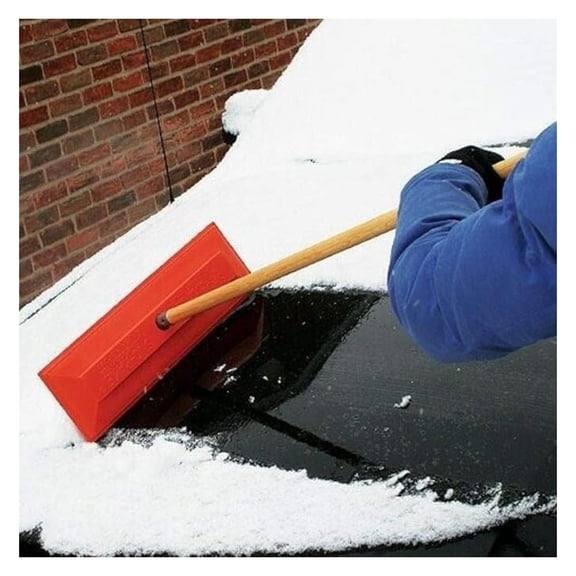 SNO-RAKE 18" Duty Snow Broom with " Wooden Finished Handle # 105