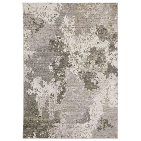 Oriental Weavers Nebulous Area Rug - 5091E - 9'10" x 12'10" - in Gray/ Ivory - Modern Style, Stain Resistant, Family and Pet Friendly , Family, Dining, Living Room Rug