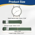 thumbnail image 2 of Uxcell 24mm Nylon Braided Watch Bands with Stainless Steel Buckle, Green, 2 of 6