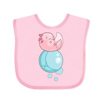 Inktastic Cute Axolotl Sitting on a Bubble Boys or Girls Baby Bib