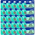 thumbnail image 1 of Murata 370 SR920W Battery 1.55V Silver Oxide Watch Button Cell (25 Batteries), 1 of 5