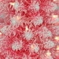 thumbnail image 4 of 6.5 ft Pre-lit Flocked Fashion Pink Pencil Tree 356 Tips 200 UL Clear Incandescent Lights, 4 of 4