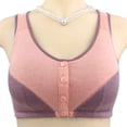 thumbnail image 2 of Women's Front Side Buckle Seamless Yoga Bra with Lace Edge for Movement Sleep and Comfort Adjustable Support Large Size, 2 of 2