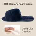 thumbnail image 6 of LongBay Women's Fuzzy Faux Fur Memory Foam Cozy Flat Spa Slide Slippers Comfy Open Toe Slip On House Shoes Sandals, 6 of 6