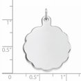 thumbnail image 3 of Sterling Silver Engraveable Polished Front/Satin Back Disc Charm, 3 of 3