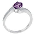 thumbnail image 5 of MauliJewels Rings for Women 1.05 Carat Amethyst and Labgrown Diamond Ring Prong Setting in 10K Rose, White & Yellow Gold | Oval Gemstone Wedding Jewelry Collection, 5 of 5